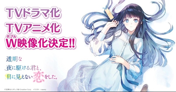 Toumei na Yoru ni Kakeru Kimi to, Me ni Mienai Koi wo Shita. Anime Poster